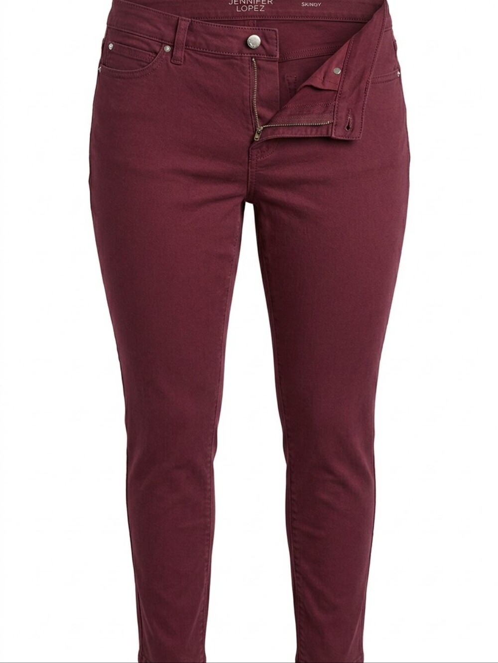 Jennifer Lopez Women's Skinny Jeans in Burgundy